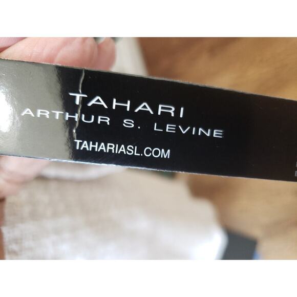 Tahari Arthur S. Levine Skirt Suit Set Womens 22W Beige Fringe Trim Notch Lapel - Picture 5 of 16